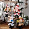 Christmas Decoration Products Resin Santa Claus Ornament Stand up Doll Pendant Model Props Showcase Supermarket Hotel Display