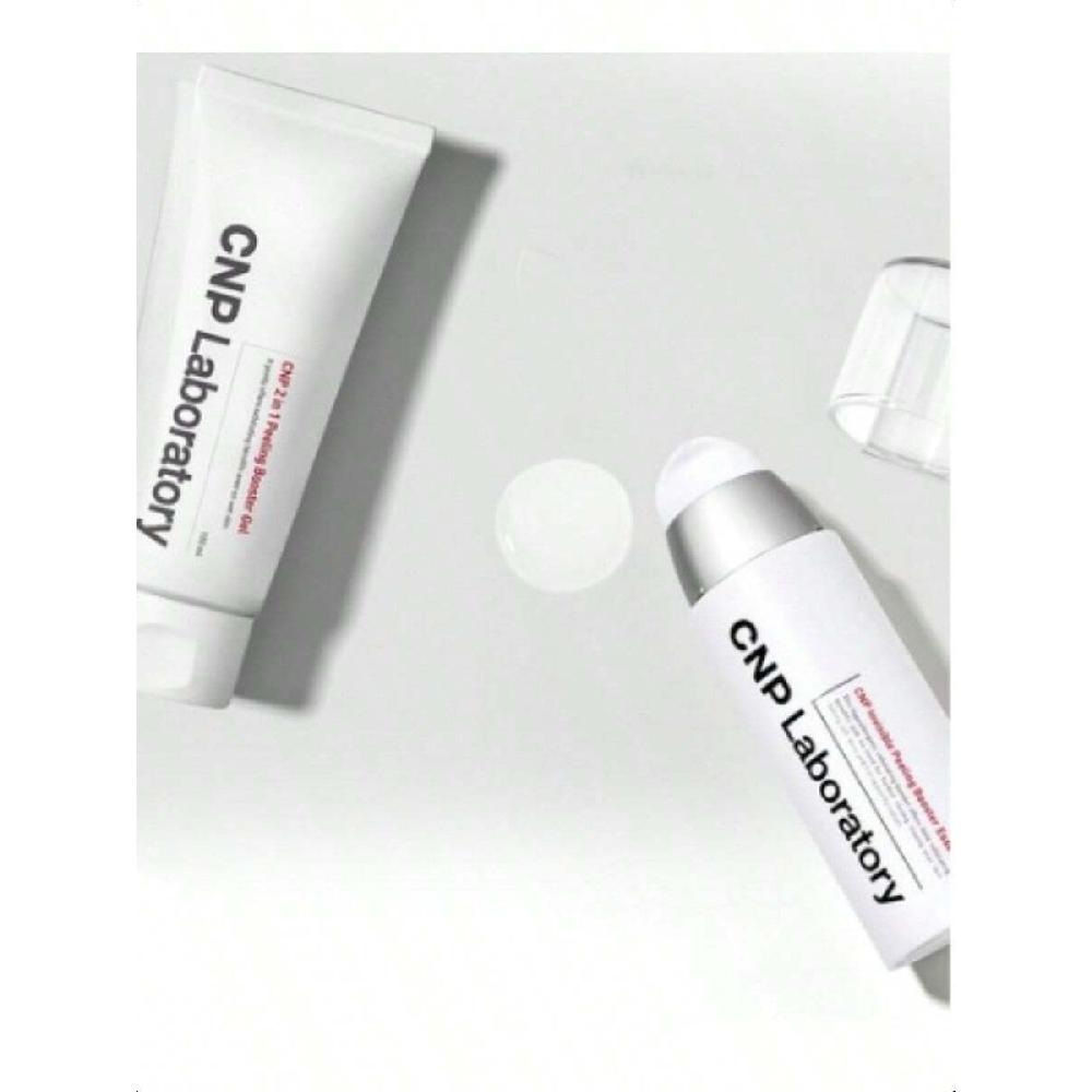 CNP Laboratory 2in1 Peeling Booster Gel 150ml  Tubes Dual-Action Exfoliator  With 5% PHA & Cellulose Beads Gentle Daily Peel  Blackhead Prevention