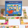 Wooden Dinosaur Domino Puzzle Game for Kids - Parent-Child Interactive Educational Toy