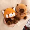 Cute Sitting Animals Dino Red Panda Fox Sloth Cat Soft Material Plush Dolls Stuffed Capybara Pig Plushie Play kits Gifts