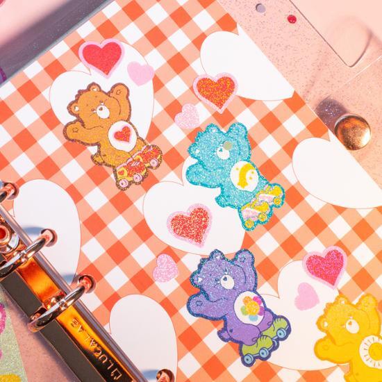 Autocolant Luca Lab Care Bear Seal Set 9 tipuri de genți cu fermoar, o expresie populară în Coreea