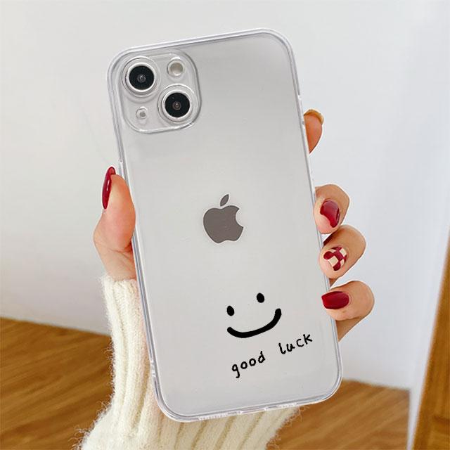 

Прозрачный чехол со смайликом и полосками для Apple iPhone 14 11 13 12 Pro 7 8 Plus XR X XS Max 6 6S 13Pro силиконовый чехол для телефона iPhone SE 2022