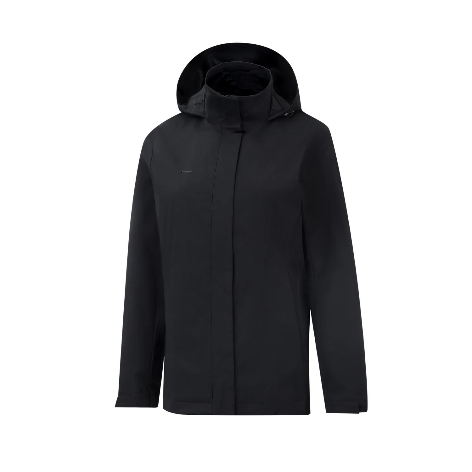 

Серия групповых покупок Li Ning Однотонная толстовка с капюшоном Простая универсальная спортивная ветровка Женская верхняя одежда AFDV922-5 S