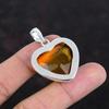 Faceted Citrine Pendant Natural Gemstone Pendant 925 Sterling Silver Pendant Beautiful Citrine Jewelry Handmade Dainty Pendant Gifts For Her