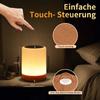 Creative Wood Grain Touch Remote Control Rainbow Bedside Lamp Study Restaurant Bar Atmosphere Desktop Decoration LED Night Light