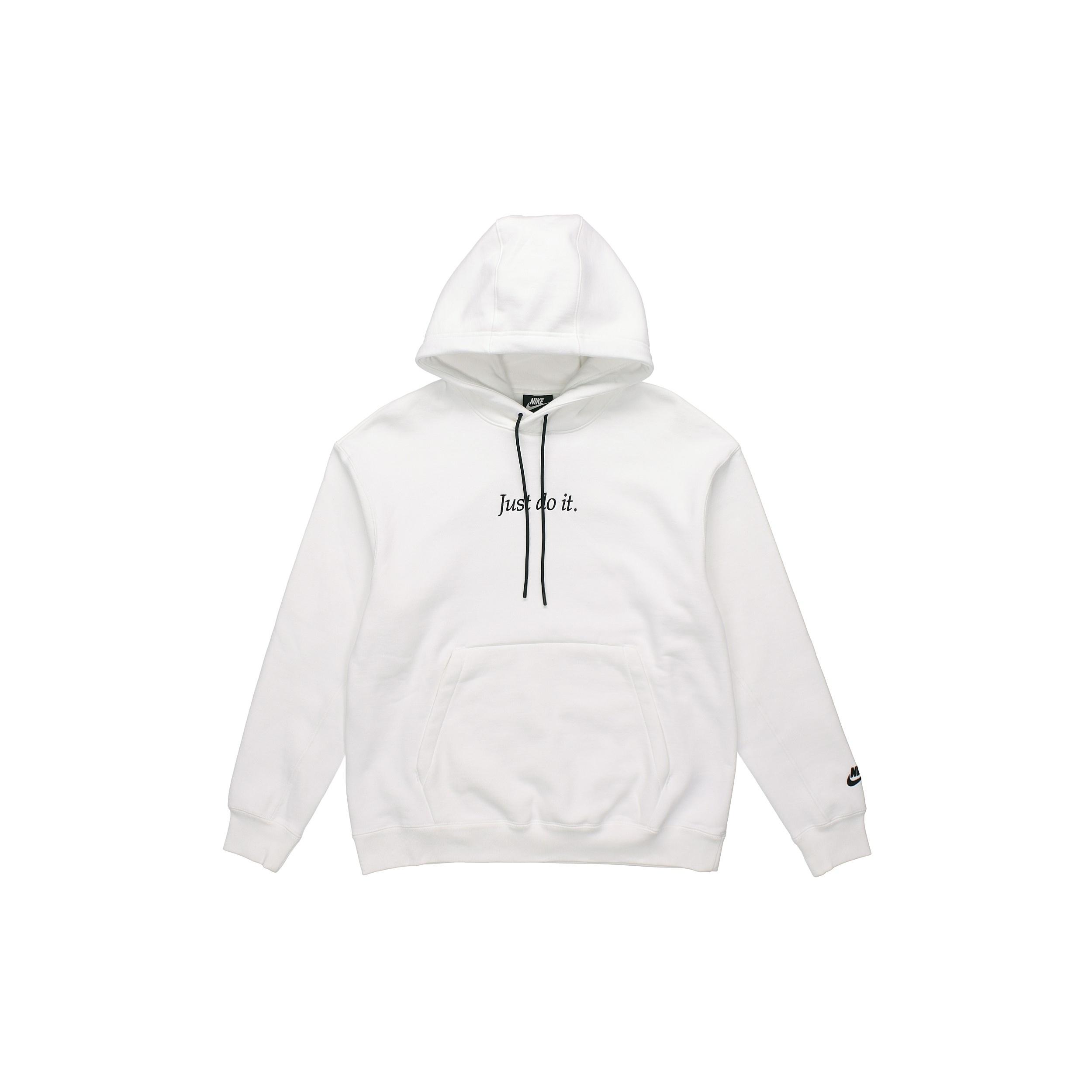 Nike Sportswear Drawstring Fleece Pullover White Men s CI9407-100 XL