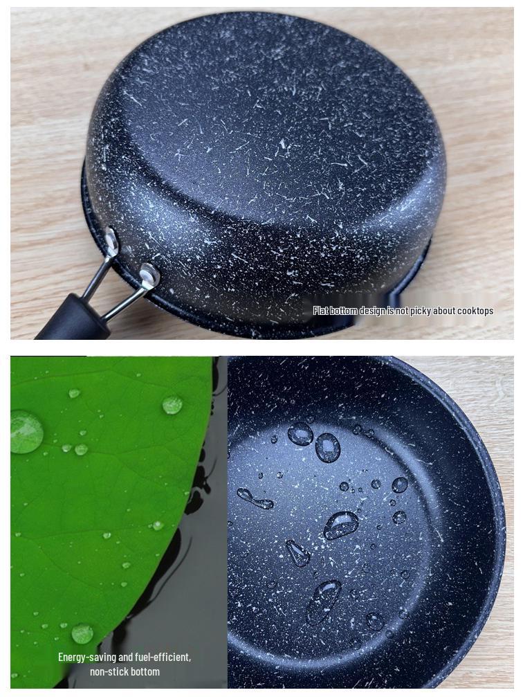 Maifan Stone Non-Stick Mini Wok for Stir-Fry, Steak, Vegetables, Pancakes, and Dumplings; Induction Compatible.