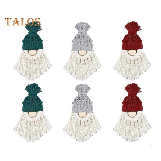 Kit de macrame pentru brad de Crăciun DIY Set de împletitură din frânghie de bumbac Set de decorare cu ciucuri de Crăciun Boho pentru tricotat manual pentru începători