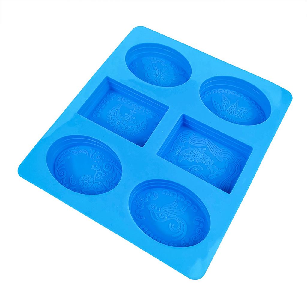 Buy Silicone Soap Mold, 6 Cavities Soap Making Mould Mixed Patterns