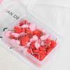 Miwoo Colorful Heart-Shaped Push Pins - Creative DIY Corkboard Pins (50 Pieces)