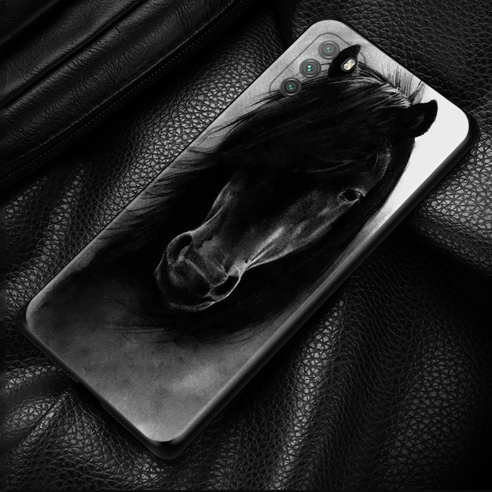 Case For Xiaomi Poco X3 F3 Gt M3 Nfc F1 M3 M4 Pro 5g F3 Gt Cover For Mi 11t 10t Pro 9t 11 Note 10 Lite Civi Shell Running Horses