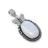 Dainty Rainbow Moonstone Gemstone Silver Pendant In 925 Sterling Silver- Handmade Butterfly Design, Everyday Wear Jewelry, Unique Pendant Gift