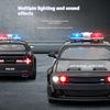 1/22 Dodge Challenger Redeye Hellcat Police Alloy Sports Car Diecast Model Sound & Light Toy Collect Display Ornament Presents