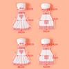 2Pcs/Set Baby Chef Apron Hat Newborn Photography Props Kids Costumes Chef Baby Cook Costume Photography Clothing Baby Souvenirs