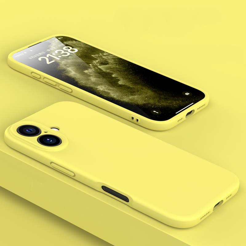 Luxury Liquid Silicone Shockproof Soft Phone Case For iPhone 16 15 14 13 Pro Max 16Pro 15Pro 14Pro 16 Plus Lens Protective Cover
