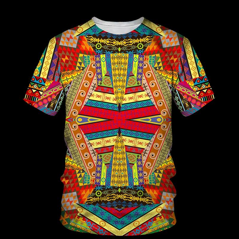 Herren Damen Afrikanische T-Shirts Volksbräuche Ethnisch Stil 3D Gedruckt Mode Übergroß Kurzarm T-Shirt Kinder T-Shirts Oberteile Kleidung