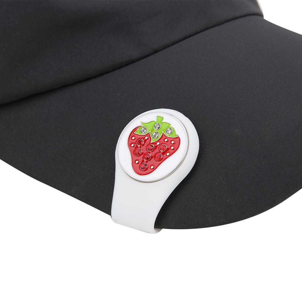 Silicone Compact Golf Ball Marker Fruit Pattern Hat Clip Cap Clamp Accessory Supplies