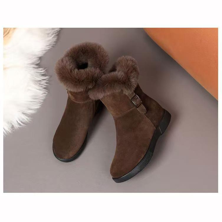 Women's Winter Fashion Warm Snow Boots Plush Thick Soles Comfortable Non Slip Shoes