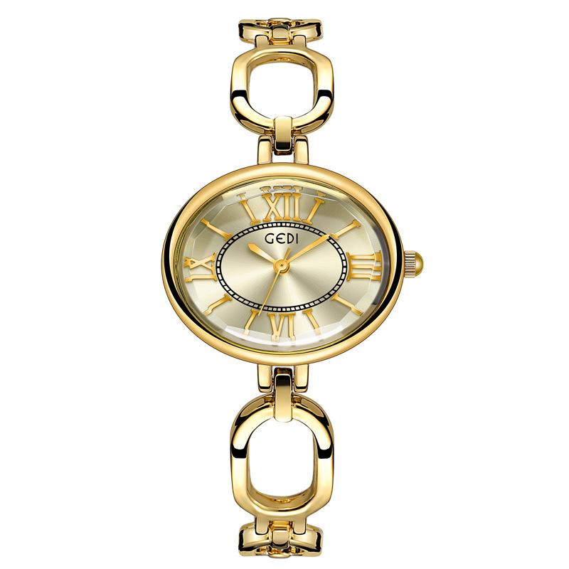 Medieval Niche Oval Women'S Watch Retro Roman High-Value Waterproof Quartz Watch Women'S Bracelet Watch