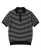UNDEROFF Oversized Striped Collared Knit Black