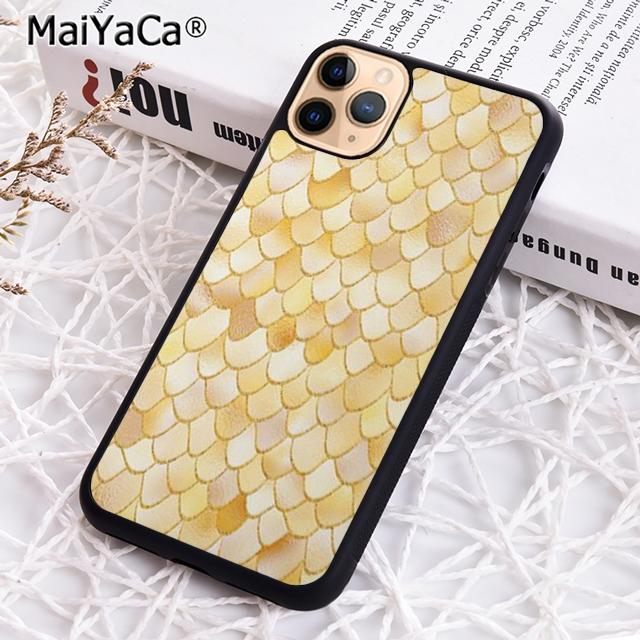 MaiYaCa Watercolor Faux Glitter Mermaid Scales Phone Case For iPhone 17 Air 16 16e 15 plus 11 12 13 14 pro max  coque