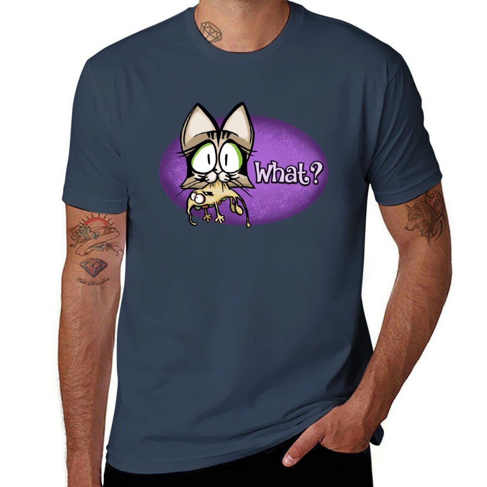What Tshirt Summer Print Short Sleeve Tee S
