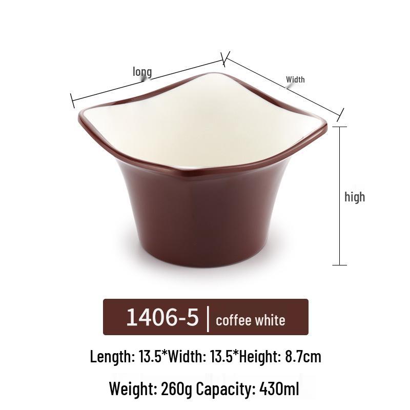 Melamine Rectangular Plate for BBQ & Side Dishes - Imitation Porcelain Tableware