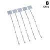 5 Pcs Supermarket Clothing Store Iron Card Square Tube Hook Dormitory Home Balcony Wavy-Shape Clothes Hook Beaded Shelf Hook