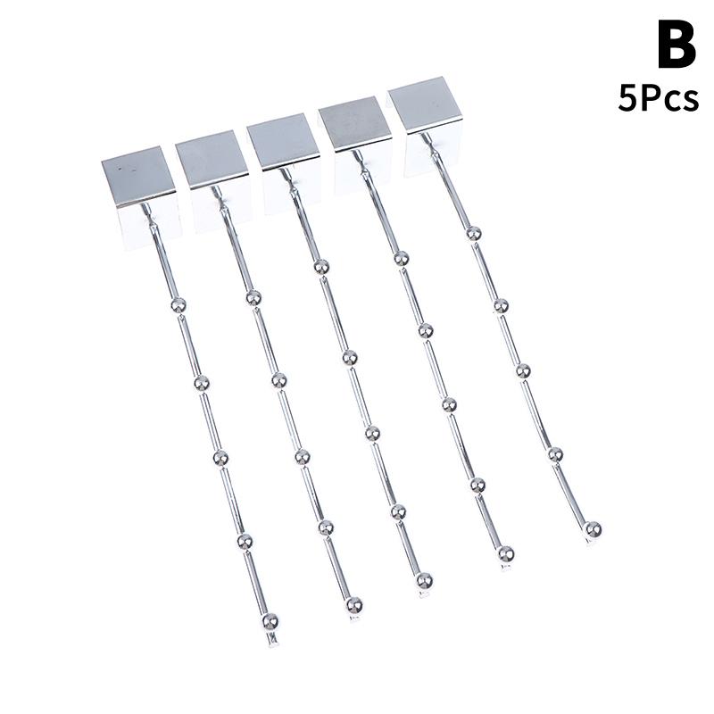 

5 шт. Крючок для одежды из квадратной трубы с железной картой для магазина одежды в супермаркете, крючок для одежды волнистой формы для общежития, дома, балкона, крючок для полки с бусинами