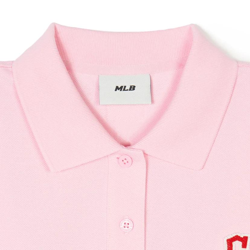 New MLB Polo Shirts Women's Pink 3FPQH0243-45PKL
