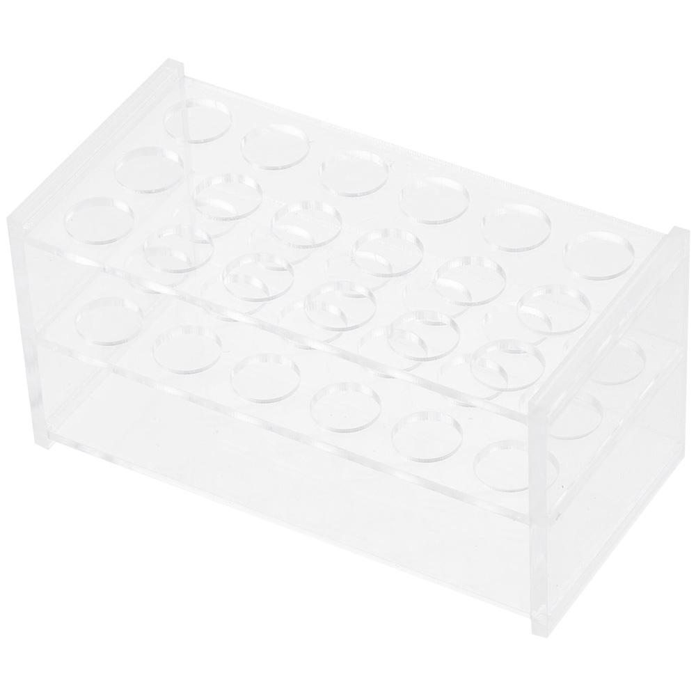Test Tube Rack Holder Lab Stand Acrylic 18-Well 17mm Diameter Clear for 10ml,15ml Tube