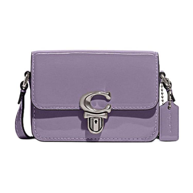 

Coach Studio 12 Push Button Closure Leather Mini Shoulder Crossbody Bag Women bags Purple CE762-LHVHM Basic Set (Bag+Dust Bag)