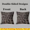Leopard Fur square Jacquard Pillow Cover for Sofa Office Waist Cushion Cover Home Decorative Pillowcase