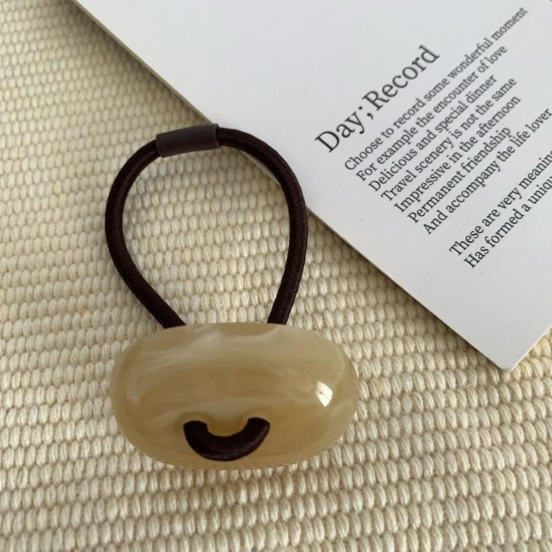 Fashion Hair Ties Women High Elasticity Hair Rubber Band Elegant Solid Color Resin Hair Ties Girls Hair Accessories  New