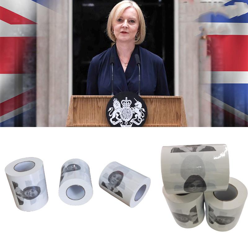 Elizabeth Truss Printed Toilet Paper Rolls Funny Political Prank Gift High-quality Wood Pulp Material