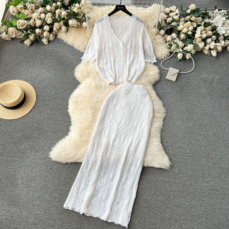 

Korean Style Wear Niche Style Idle Style Long Knitted Cardigan White One size