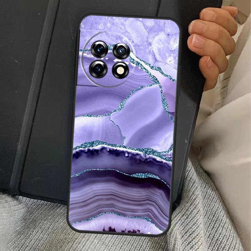 Teal Blue Gold Agate Marble Case For OnePlus 15 13T 13 12 11 13R 12R 10R 10T 8T OnePlus Nord 5 CE 3 4 Lite N20 N30 Cover