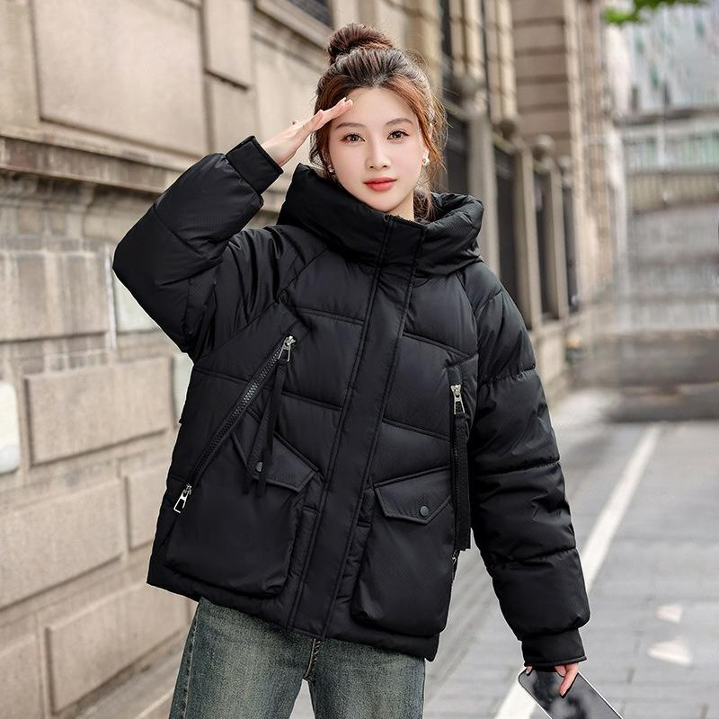 Cotton-padded Winter Cotton-padded Women's Hooded Thickened Warm Fashion Small Bread-cloth Jacket