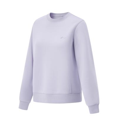 Seria Fitness Pulover Simplu Culoare Solidă Gât Rotund Hanorac Topuri Femei Violet-Sare-de-Mare AWDU634-3