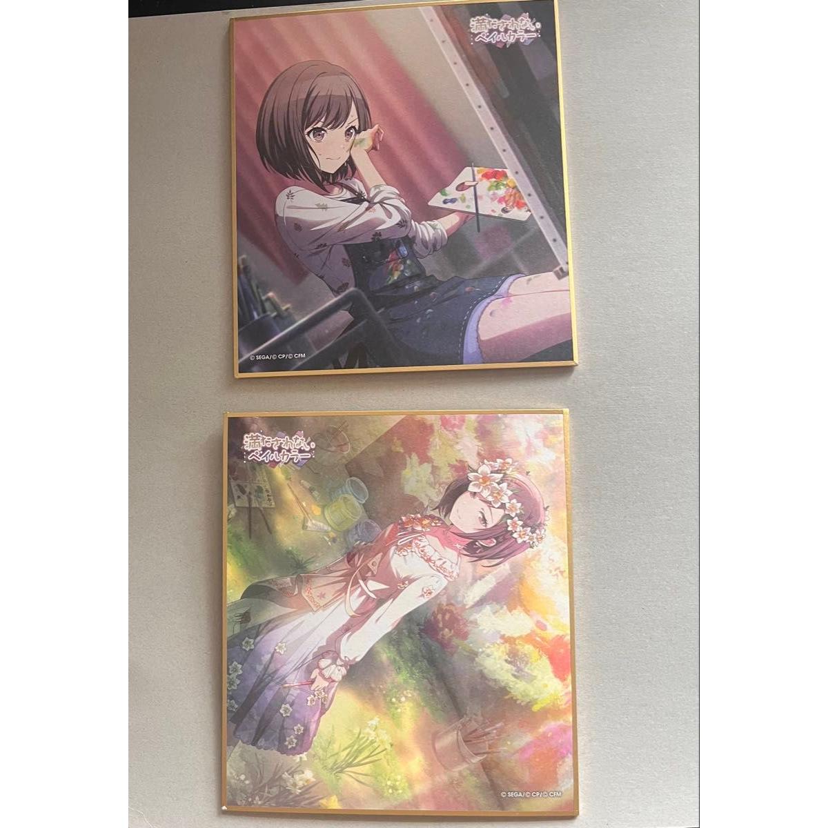 Used Proseca Ena Shinonome Mini Shikishi Unsatisfied Pale Color Set of 2