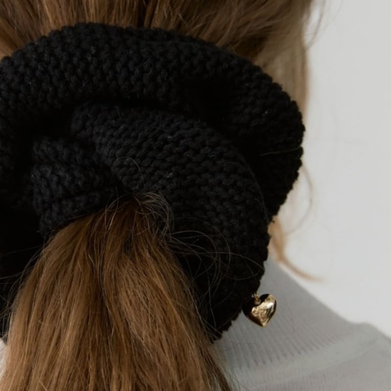 DEPOUND Knit Scrunchie - Black