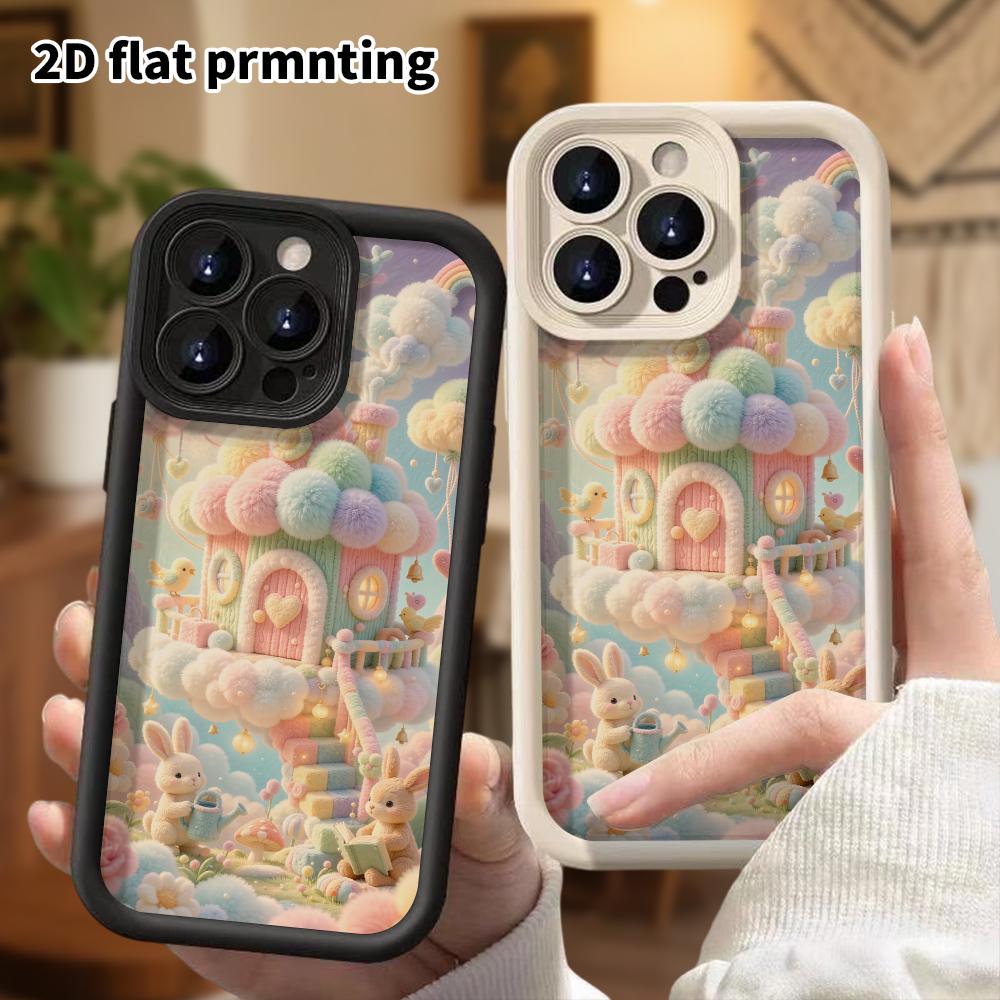 Phone Case: 2D Flat, Suitable for iPhone 18, 17, 16, 15, 14, 13, 12Pro Protective Case, Candy House, Perfect Christmas and Halloween Holiday Gift