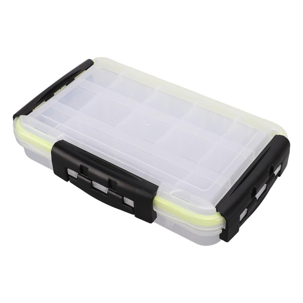 Transparent Lure Storage Box with Movable Dividers Fishing Organizer Box Lure Storage