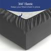 Soft Egyptian Cotton Fitted Bed Sheet Luxury 100% Cotton Mattress Cover Bedspread Mattress Cover with Elastic Band Soft Non-Slip