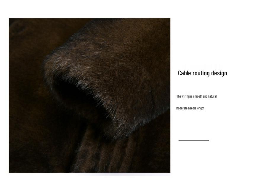 Wendbarer Nerz Herren Mittellanger Pelzmantel - 2025 Winter Revers Stil für Mittleres Alter Wärme