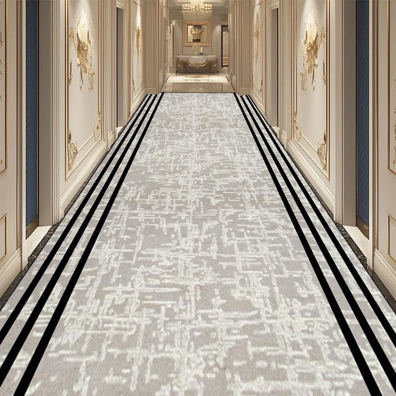 Luxury Long Corridor Carpet European High End Hallway Carpet Non-slip Stairway Home Decor Rug Washable Runner Aisle Kitchen Mats