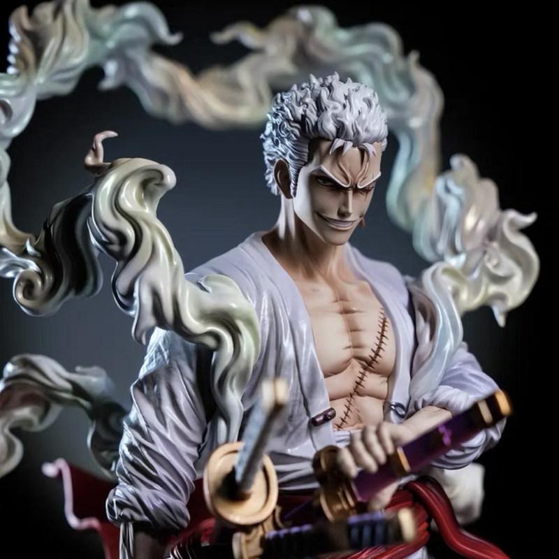 Latest  Anime Zoro Double Headed Nika Statue Handmade Figurine Model Anime Fashion Play Peripheral Ornaments Gift