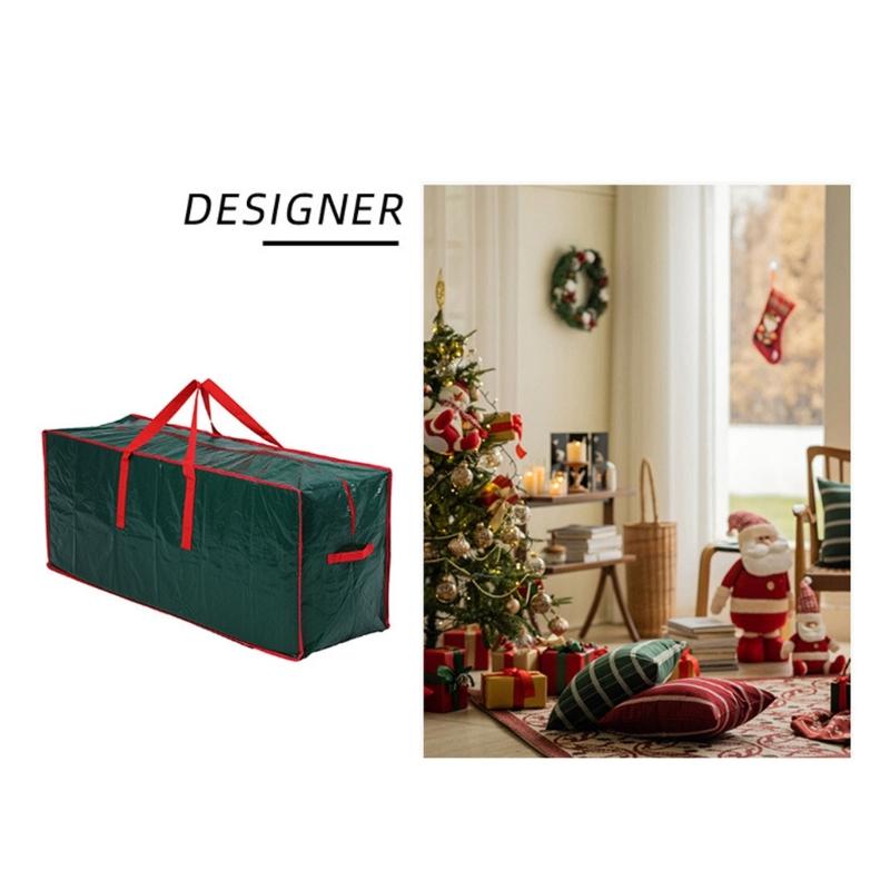 Flexible Christmas Tree Storage Bag with Zippered Opening and Wipe-Clean Exterior for Storage Room Organization