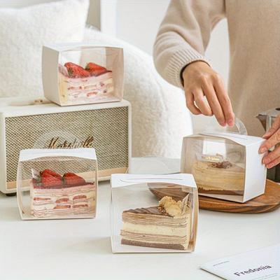 1 set/50 st Individuella Muffinlådor, Engångs Muffinvisningslådor - Fönstervisning, Genomskinliga Plast Individuella Muffinlådor