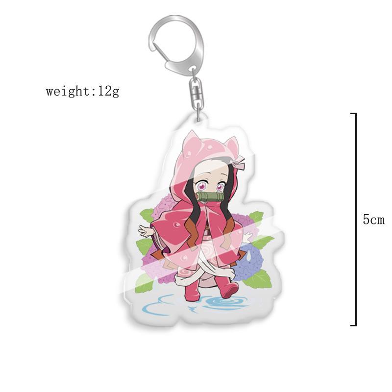 Demon Slayer Chibi Acrylic Keychain: Tanjiro, Nezuko, Giyu, Zenitsu Backpack Charm